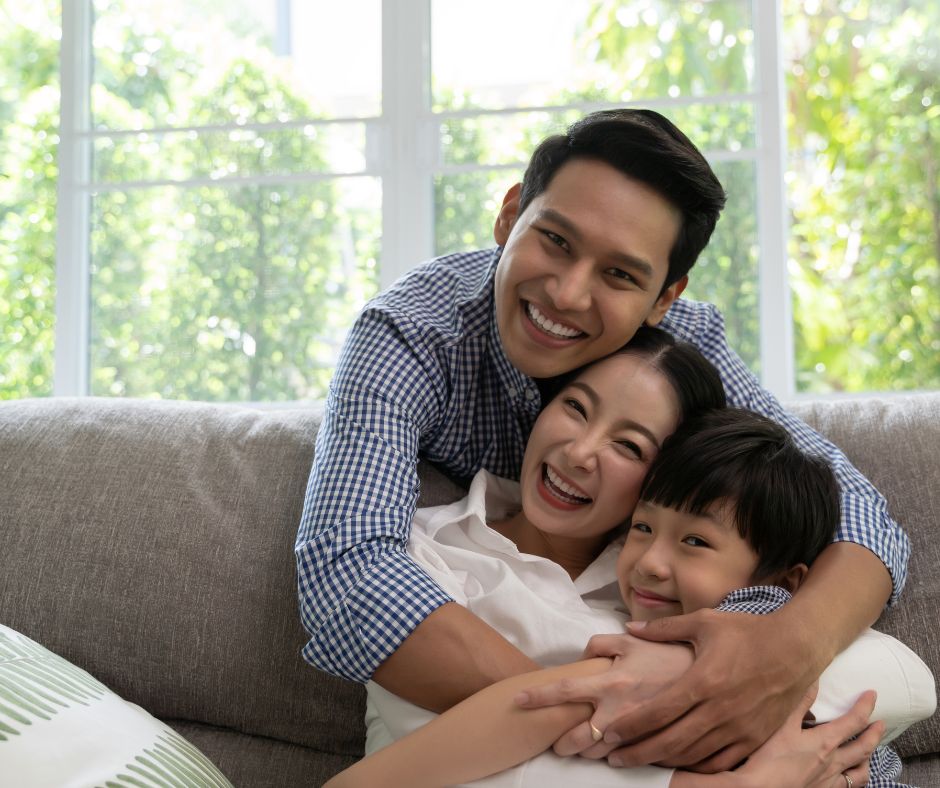 Couple relaxing in a cool home with a new split system