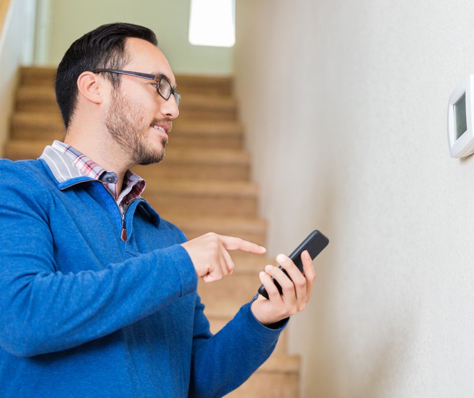 Setting the air conditioner with a remote
